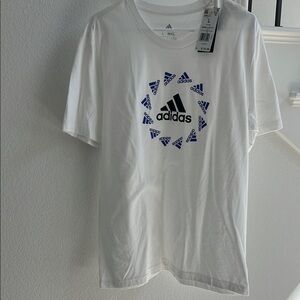 Adidas Kids White Graphic T-Shirt
